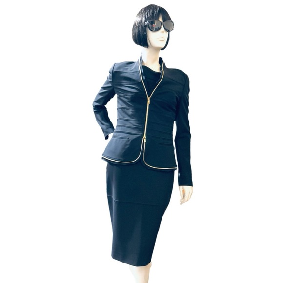 Escada Blue Dress and Matching Jacket - Picture 1 of 7